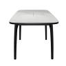 Стол DikLine MK15 Керамика Белый мрамор/подстолье черное/опоры черные