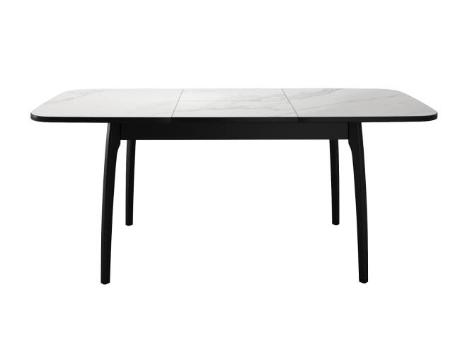 Стол DikLine MK15 Керамика Белый мрамор/подстолье черное/опоры черные