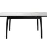 Стол DikLine MK15 Керамика Белый мрамор/подстолье черное/опоры черные