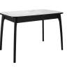 Стол DikLine MK15 Керамика Белый мрамор/подстолье черное/опоры черные