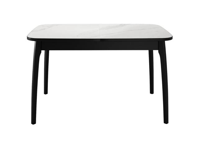 Стол DikLine MK15 Керамика Белый мрамор/подстолье черное/опоры черные