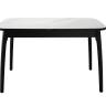 Стол DikLine MK15 Керамика Белый мрамор/подстолье черное/опоры черные