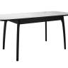 Стол DikLine MK15 Керамика Белый мрамор/подстолье черное/опоры черные