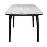 Стол DikLine MK15 Керамика Белый мрамор/подстолье черное/опоры черные