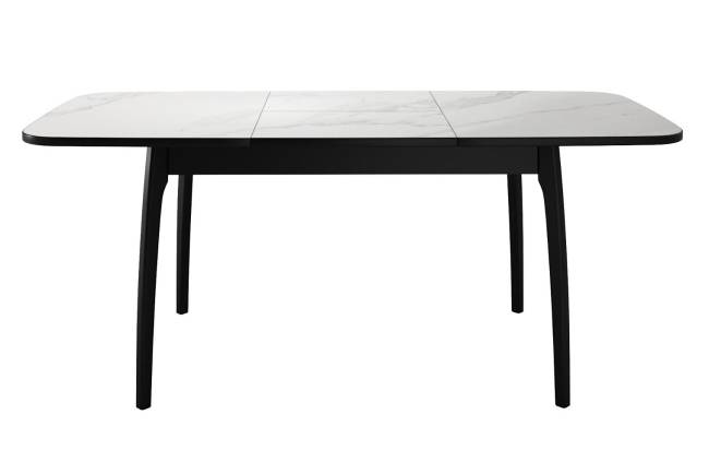 Стол DikLine MK15 Керамика Белый мрамор/подстолье черное/опоры черные
