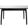 Стол DikLine MK15 Керамика Белый мрамор/подстолье черное/опоры черные