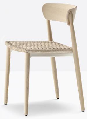 Стул деревянный Nemea беленый ясень 520х500х765 мм