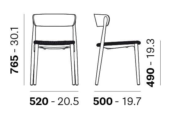 Стул деревянный Nemea беленый ясень 520х500х765 мм Стул деревянный Nemea беленый ясень 520х500х765 мм