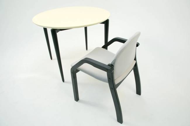 Стул-кресло Джуно 2.0 чёрное дерево/серый Стул-кресло Джуно 2.0 чёрное дерево/серый