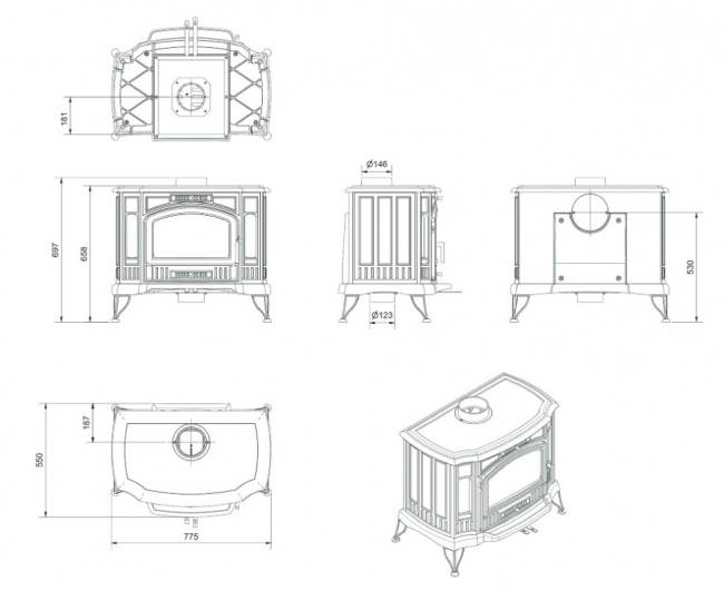 Печь Kratki Koza K9 ECO