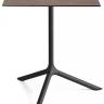 Стол ламинированный обеденный Tripe Maxi черный, кортен 700х700х740 мм