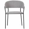 Стул Turin светло-серая рогожка с чёрными ножками