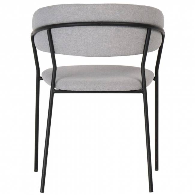 Стул Turin светло-серая рогожка с чёрными ножками