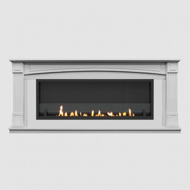 Биокамин в портале SteelHeat Chester Long (Стекло+стемалит)