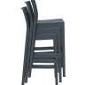 Стул пластиковый барный Jamaica антрацит 400х510х1080 мм