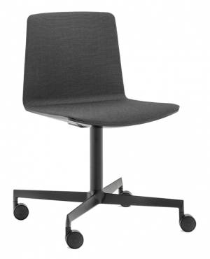 Стул офисный на колесах Noa черный, темно-серый 490х520х795 мм