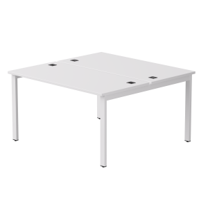 Бенч-система на 2 места Everprof EVO на металлокаркасе 1380х670(1370)x755 Белый/Белый