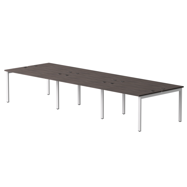 Бенч-система на 6 мест Everprof EVO на металлокаркасе 4740х670(1370)x755 Дуб Пасадена/Белый