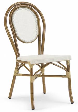 Стул металлический текстиленовый GS 955 бамбук, бежевый 420х510х880 мм