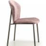 Стул с обивкой Finn черный матовый никель, розовый 480х530х780 мм