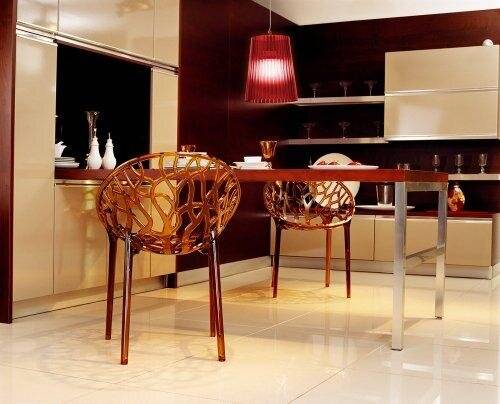 Кресло прозрачное Crystal оранжевый