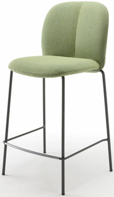 Стул барный с обивкой Mentha Pop антрацит, зеленый 480х550х1110 мм Стул барный с обивкой Mentha Pop антрацит, зеленый 480х550х1110 мм