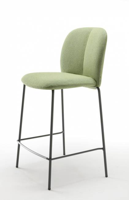 Стул барный с обивкой Mentha Pop антрацит, зеленый 480х550х1110 мм Стул барный с обивкой Mentha Pop антрацит, зеленый 480х550х1110 мм