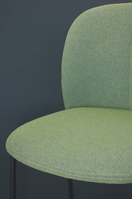 Стул барный с обивкой Mentha Pop антрацит, зеленый 480х550х1110 мм Стул барный с обивкой Mentha Pop антрацит, зеленый 480х550х1110 мм