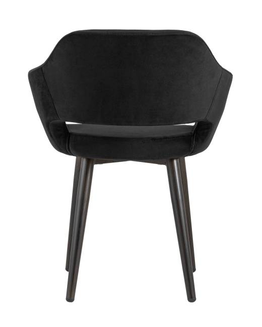 Стул с подлокотниками Саймон велюр черный