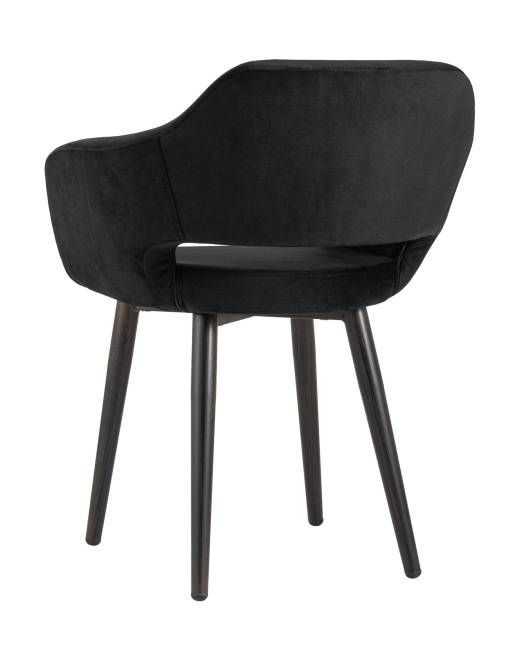 Стул с подлокотниками Саймон велюр черный