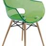 Кресло прозрачное Opal Wox Beech натуральный, зеленый 590х590х820 мм