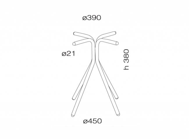 Подстолье металлическое Quick Ø450x380 мм