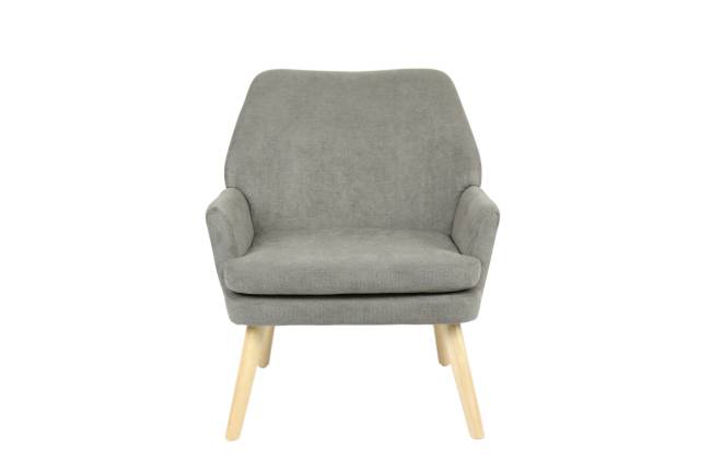 Кресло Харви серый деревянные ножки