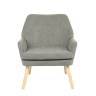 Кресло Харви серый деревянные ножки