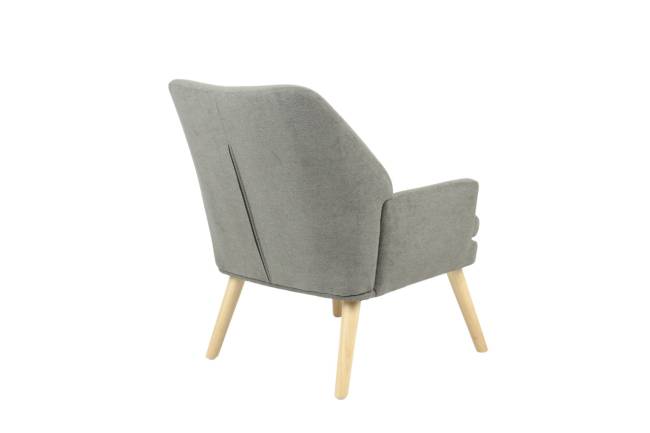 Кресло Харви серый деревянные ножки