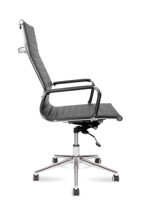 Кресло офисное / Техно / хром / черная экокожа Кресло офисное / Техно / хром / черная экокожа