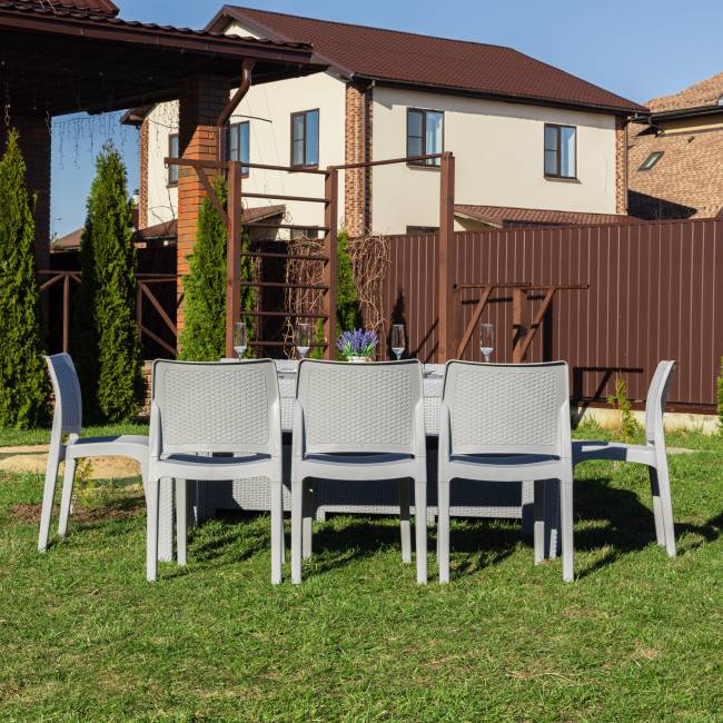 Обеденный комплект JULY LUX XXL светло-серый