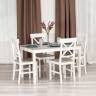 Обеденный комплект Хадсон (стол + 4 стула)/ Hudson Dining Set (mod.0104) МДФ/тополь/меламин, стол: 118х74х73 см, стул: 42,5x46,5x93,5 см, white (белый) / grey (серый) white (белый) / grey (серый) МДФ/тополь/меламин