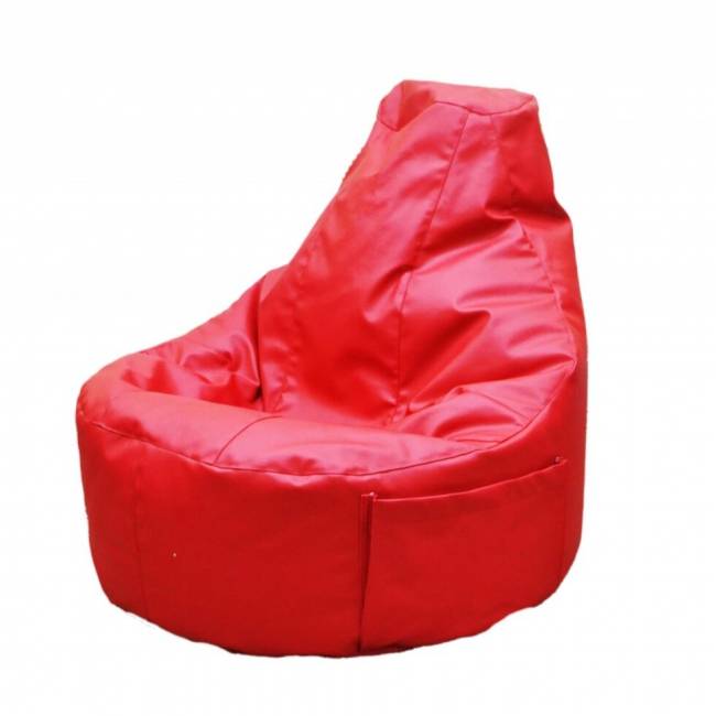 Кресло -мешок Комфорт экокожа , красный