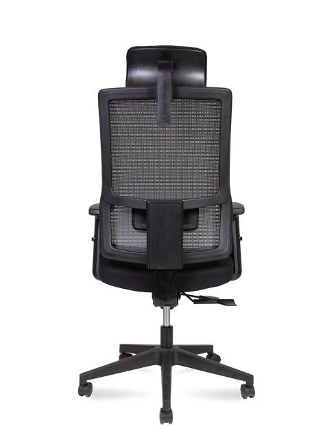 Кресло офисное / Тэхо / Techo / черный пластик/ черная сетка / черная ткань