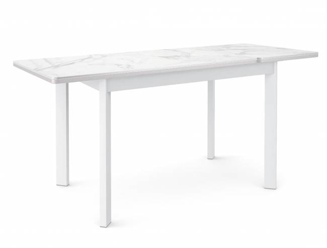 Стол DikLine LK110 Керамика Белый мрамор/подстолье белое/опоры белые