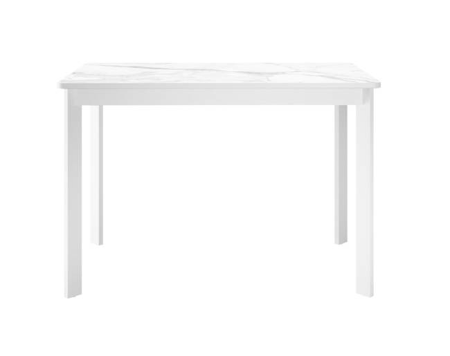 Стол DikLine LK110 Керамика Белый мрамор/подстолье белое/опоры белые