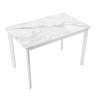 Стол DikLine LK110 Керамика Белый мрамор/подстолье белое/опоры белые