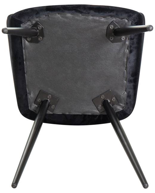 Стул обеденный DOBRIN ROBERT, черные матовые ножки, велюр V108-77 Чёрный