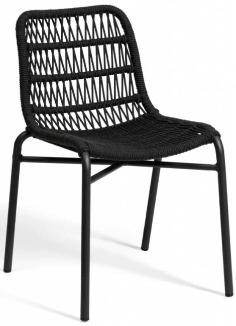 Стул плетеный Leaf антрацит 530х660х810 мм