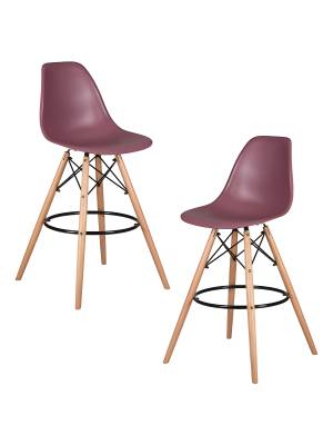Набор 2 шт Стул барный DOBRIN DSW BAR, ножки светлый бук, цвет пыльная роза (NX-P-11)