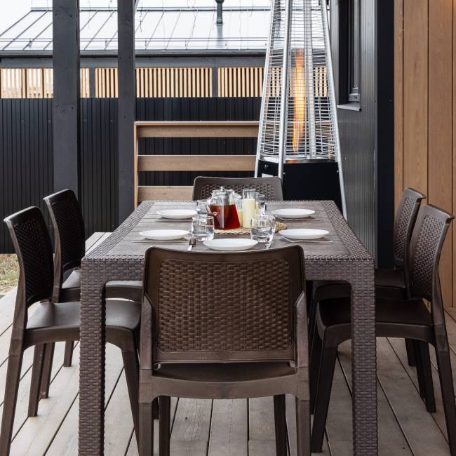 Обеденный комплект JULY M коричневый