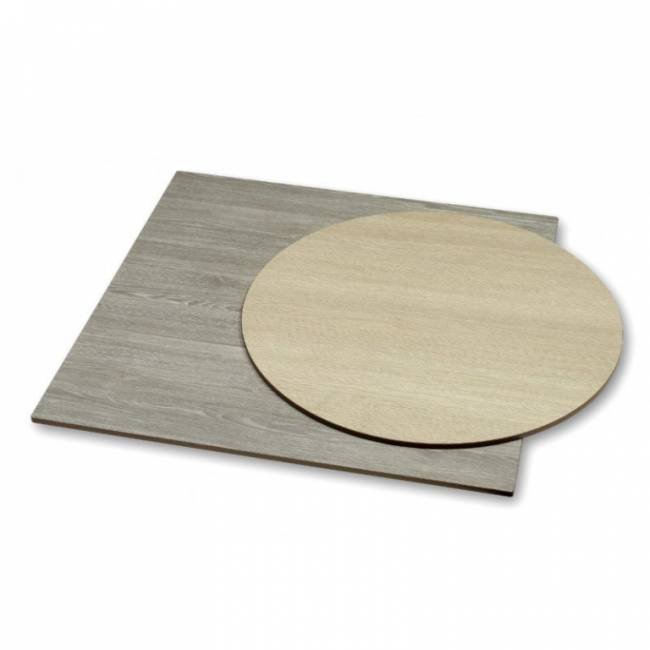 Столешница круглая Compact Laminate для подстолья Nemo, Domino, Tiffany, Cross состаренный дуб тортора Ø800х10 мм