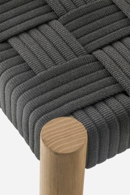 Стул деревянный плетеный Griante натуральный, антрацит 485х530х780 мм