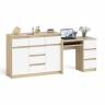 Комод-тумба Мори 1200 и компьютерный стол Мори МС-6 правый цвет дуб сонома/белый